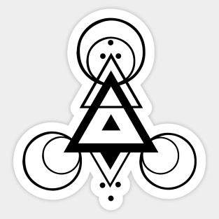 TRIANGLES AND CIRCULES, SACRED GEOMETRY Sticker